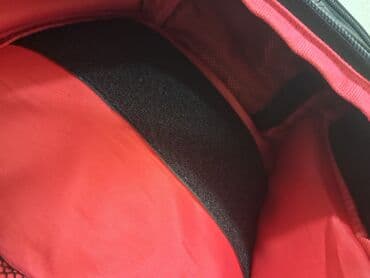 mekteb çanta: Foto aparat üçün çoxfunksiyalı bel çantası - Rəng: qara, iç hissə — 6