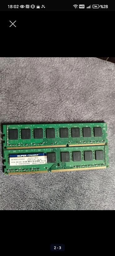 Masaüstü kompüterlər və iş stansiyaları: Operativ yaddaş (RAM) 8 GB, 1600 Mhz, DDR3, PC üçün, İşlənmiş — 1