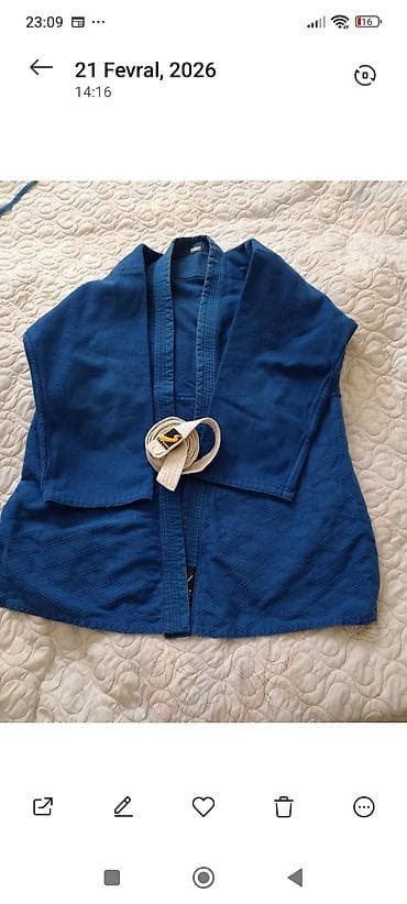 nike jaket: Judo/ciyu-citsu geyim dəsti – mavi rəng - Komplekt: jaket (kimono — 3
