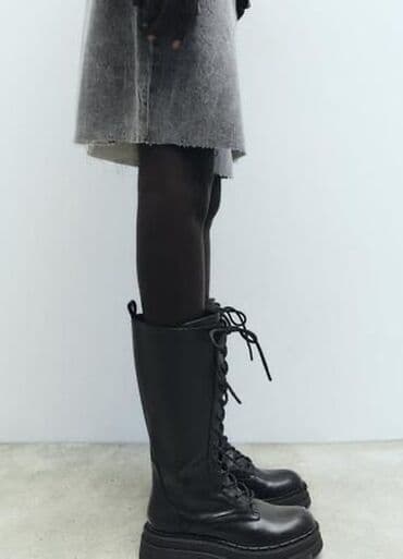 rezin çəkmələr: Çəkmə, Zara, Ölçü: 37, rəng - Qara, İşlənmiş — 1