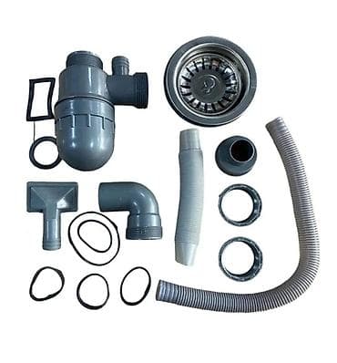 rezin pol: Mətbəx lavabosu üçün sifon və drenaj dəsti Tərkib: - Paslanmayan — 1