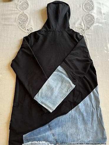 denim tears: Unikal dizaynlı kapüşonlu tunik/sviter - Model: kapüşonlu, uzun kəsim — 2