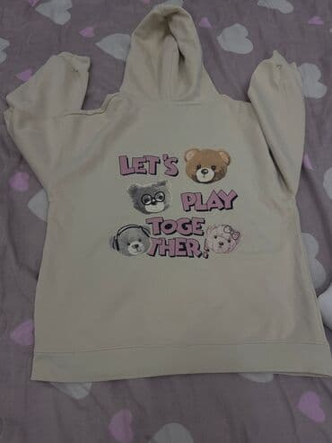 Məktəb çantaları: Uşaq üçün 2 ədəd sweatshirt/hoodie dəsti.cutu 15 m 1) Krem rəngli — 3