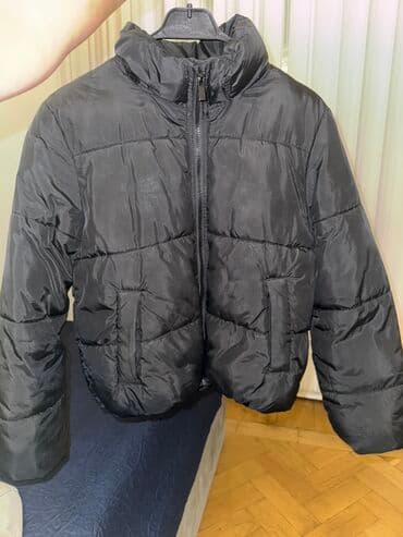 uzun kurtqa: Qara rəngli qısa model şişmə qış gödəkçəsi - Rəng: Dərin qara - — 1