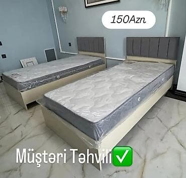 Çarpayılar: Tək nəfərlik çarpayı + döşək dəsti - Ölçü: standart tək çarpayı — 1