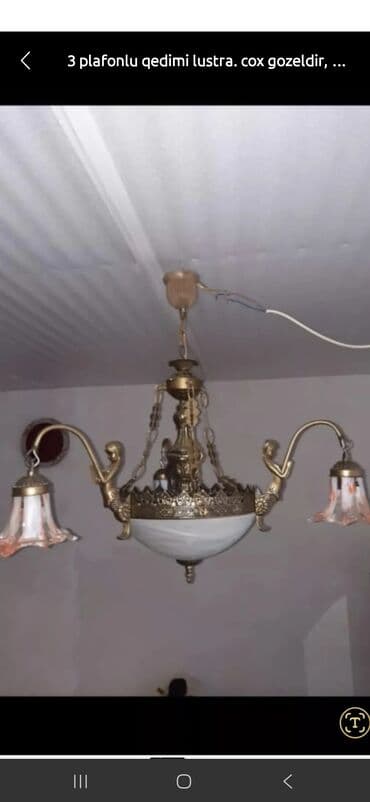Çılçıraq, 3 lampa, Şüşə