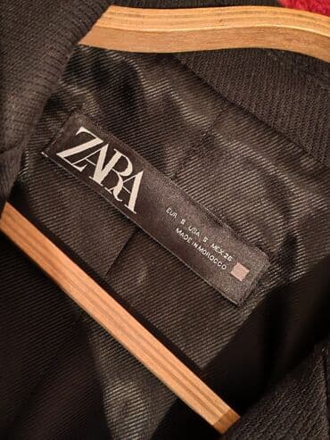 qadın paltosu: Palto, Zara, S, rəng - Qara — 2