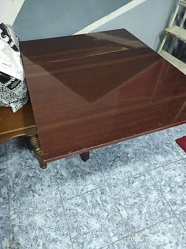 Qonaq masası, İşlənmiş, Qatlanan, MDF, Dördbucaq masa