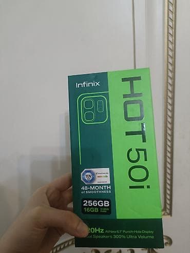 redmi note 9 qiymet: Infinix HOT 50i, 256 GB, rəng - Mavi, Sensor — 8