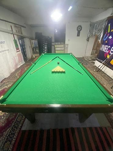 İdman və istirahət: Bilyard masası – böyük ölçülü, yaşıl örtüklü, 6 ciblik klassik model — 3