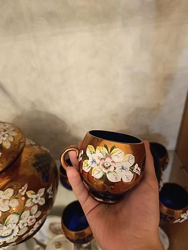 Çay dəsti, rəng - Qızılı, 11 nəfərlik — 2