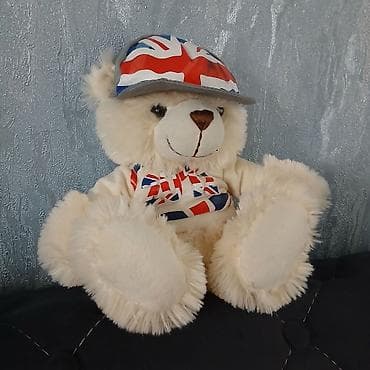 oyuncaq tank: Britaniya üslublu yumşaq oyuncaq ayı - Rəng: krem-ağ tüklü gövdə — 2