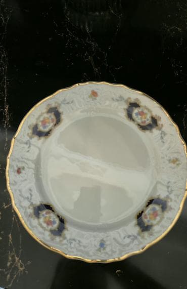 kardon alıram: Boşqablar, rəng - Göy, Farfor — 1
