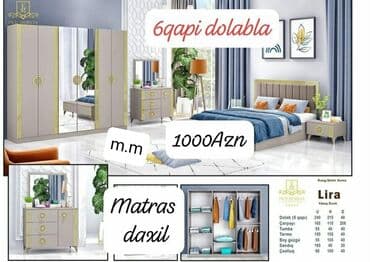 divan dəsdi: İkinəfərlik çarpayı, Dolab, Termo, 2 tumba, Azərbaycan, Yeni — 2