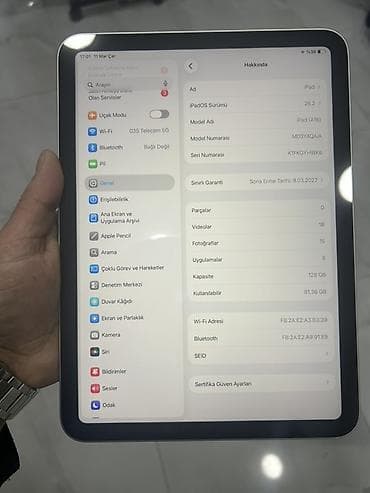 Planşetlər: Apple iPad (A16) planşet - Model: iPad (A16), iPadOS 26.2 - Ekran — 4