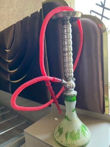 elektron qəlyan topdan satış: Nərgilə seti - Klassik dizaynlı nərgilə - Şüşə kolba: yaşıl-ağ — 1