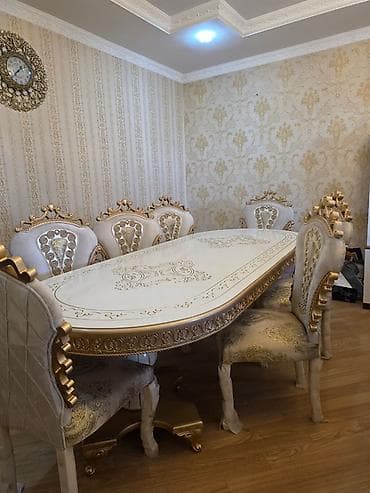 metak boru: Qonaq otağı üçün, Yeni, Açılmayan, Oval masa, 8 stul — 1
