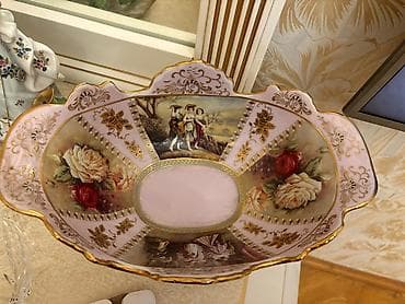 meyve qabı: Zərif dekorativ porselen meyvə/süfrə qabı - Material: yüksək — 2