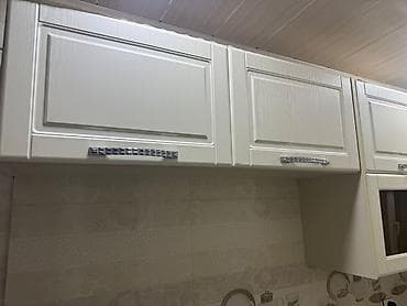 metbex skafi: Mətbəx üçün asma dolablar dəsti - Rəng: krem/şampan ağ - Material — 6