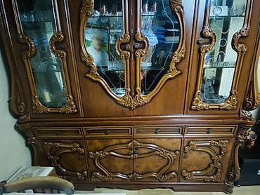 agaclar: Klassik üslubda böyük vitrin-bufetdən - Material: massiv ağac və MDF — 3