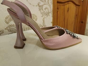 şəffaf ayaqqabilar: Tuflilər, Ölçü: 37, rəng - Çəhrayı, İşlənmiş — 3