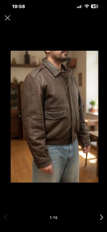 oversize kurtka: Deri kurtka amerikadan alinib pliot kurtkasi modelidir L razmer baha — 1