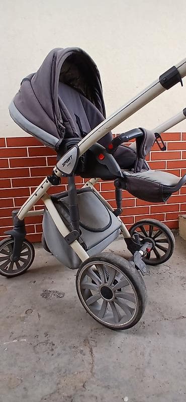 Modullu arabalar: Uşaq arabası komplekti – beşik (körpə kötüyü) və oturacaq bloku ilə — 8