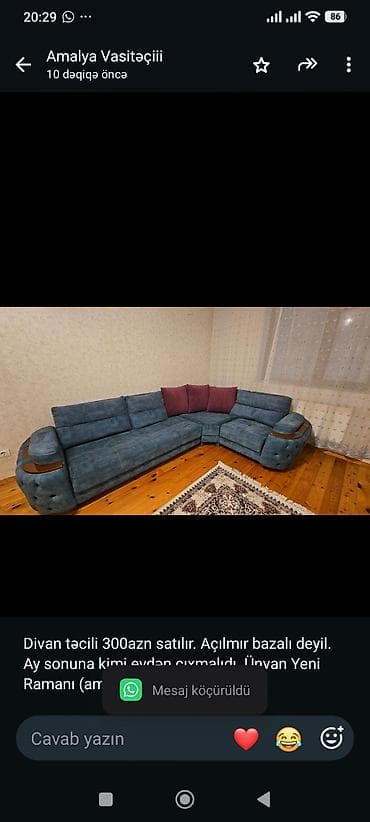 Divanlar: Divan təcili 300azn satılır. Açılmır bazalı deyil. Ay sonuna kimi — 1