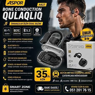 Qulaqcıqlar: Yeni Simsiz (Bluetooth) Qulaqcıqlar, rəng - Boz — 1
