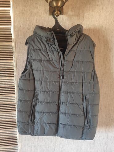 вязаные мужские пуловеры: Жилет, Bershka, L, цвет - Серый — 1