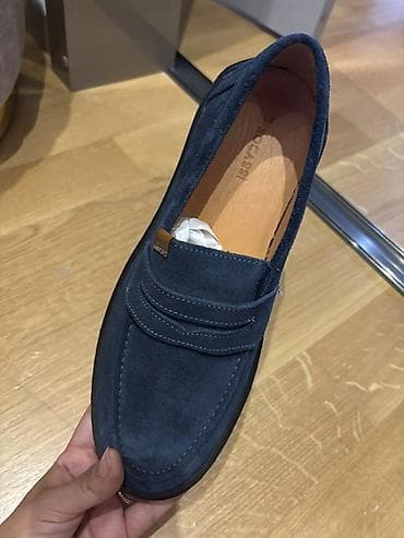 kişi geyimi: Məhsul: Kişi mokasinləri (lofer) - Rəng: Tünd göy (navy) - Material — 3