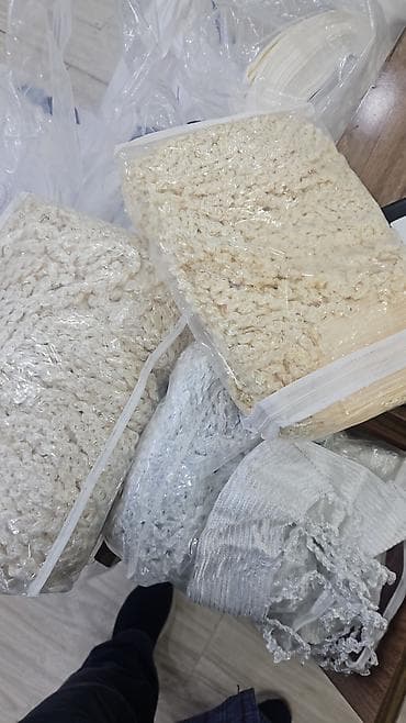 Şamdanlar: Dekorativ iplərdən pərdə – “ip pərdə/saçak pərdə” Eni - 3 metr — 4