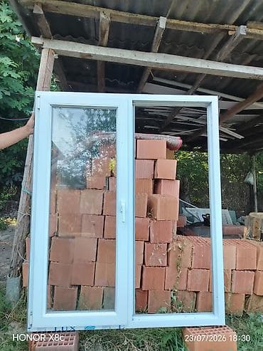 pencere ustası: İşlənmiş İkiqat şüşə paketi Plastik pəncərə, Еni: 130 sm, Uzunluğu: 160 sm — 2