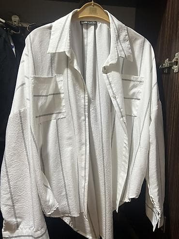 mirvari reng: Qadınlar üçün oversize kəsimli nazik köynəklər dəsti - Material — 1
