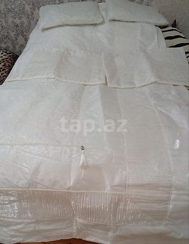 yataq ortuyu: Kübra Home Collection yataq örtüyü dəsti - Rəng: ağ, klassik və zərif — 4