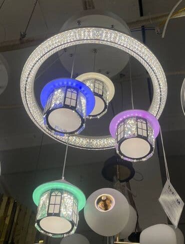 led lustra: Led Çılçıraq, 4 və daha çox lampa, Metal — 3