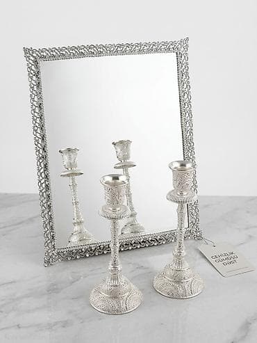 Подсвечники: Cehizlik bəzək dəsti – gəlin güzgüsü və 2 ədəd şamdan - Tamamilə — 1