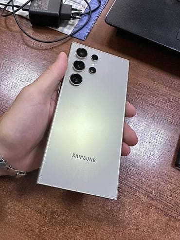 Samsung Galaxy S24 Ultra, 256 GB, rəng - Gümüşü, Barmaq izi, Simsiz şarj, İki sim kartlı