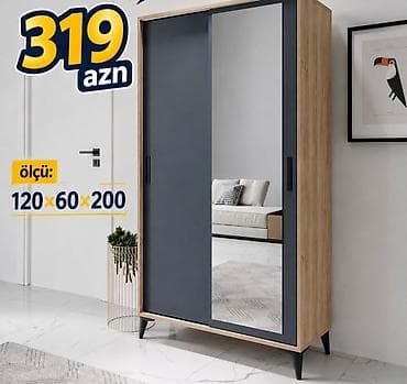 sifaner: Sürgülü qapılı şkaf - Ölçü: 120 × 60 × 200 sm (şəkildə göstərilib) - — 1