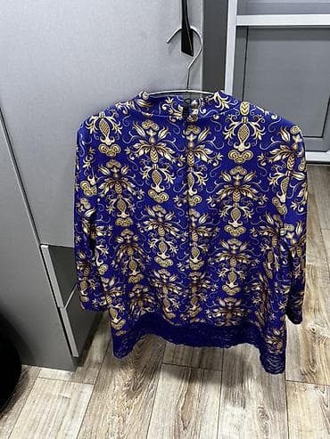 desd paltarlar: Qadın dəsti – yubka və bluz dest - Rəng: dərin kobalt/mavi tonlar - — 2