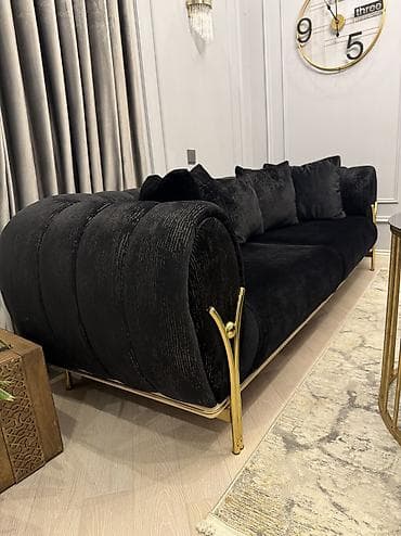 pufik masa: İşlənmiş, Divan, 2 kreslo, Divan, Bazasız, Açılmayan — 2