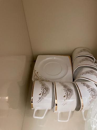 qoz agaci satilir: Nahar dəsti, rəng - Ağ, Farfor — 5