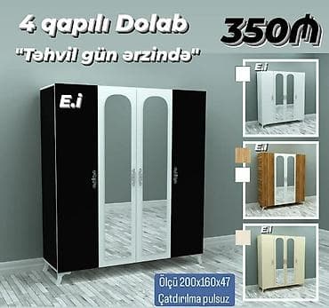 dolap azerbaycan: Yeni, Açılan, 4 qapılı Düz dolab, Qarderob, paltar dolabı, Azərbaycan — 3
