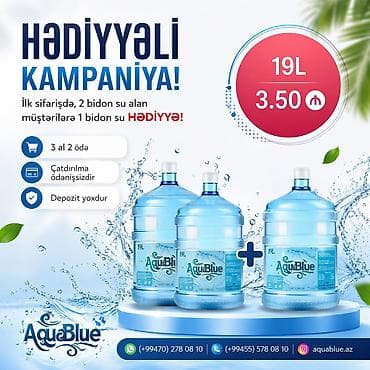 gül suyu qiymeti: 19L içməli su – 3.50 AZN Suyumuz çoxmərhələli filtrasiya və təmizləmə — 1
