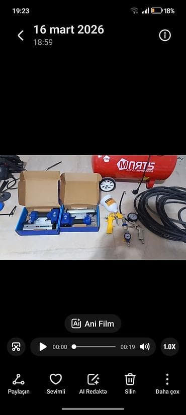 Bərkidici məhsullar: Kompresor və pnevmatik alətlər dəsti Tərkib: - 50L “MNT5 Air — 1