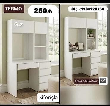 2el dolablar: TERMO materialdan iş/vi̇traj masası Ölçü: 190 × 120 × 50 sm Qiymət — 1