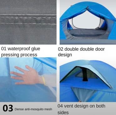 çadır kamp: Cadir palatka teze mallar 🔺2 qat parca 4 fesil cadir 🔺200x200 sm — 7