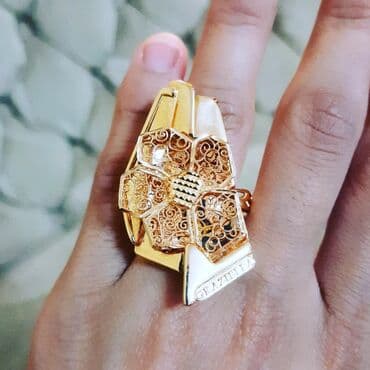 qaş sabitləyici: Toy, Üzük, Sarı qızıl, 750 Əyar, Qaşsız — 6