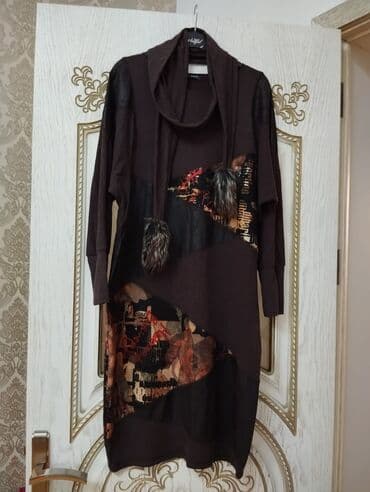 qara cins pencekler: Повседневное платье, Макси, 2XL — 2