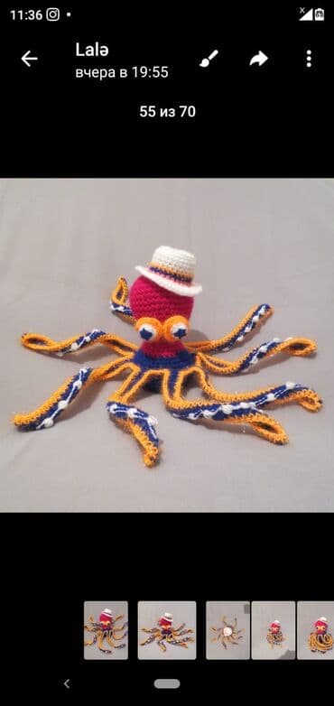 misqa sekilleri: Dəni̇z i̇lbi̇zi̇ ( ahtopod ) əl i̇şi̇ salam şəki̇ldə gördüyünüz — 4